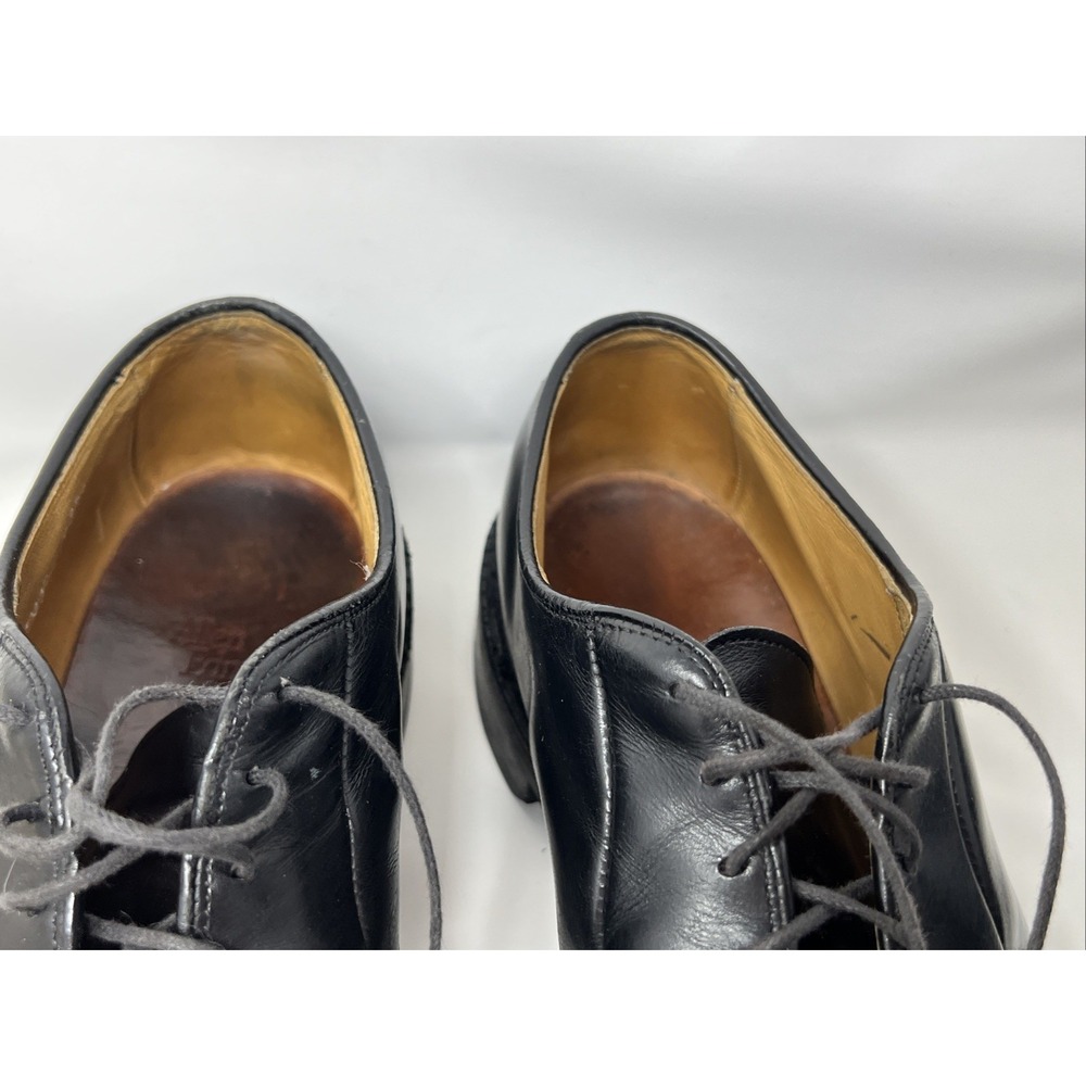 Allen Edmonds Warton Derby Oxford Black Leather Size 11 Dainite Soles - Picture 12 of 15